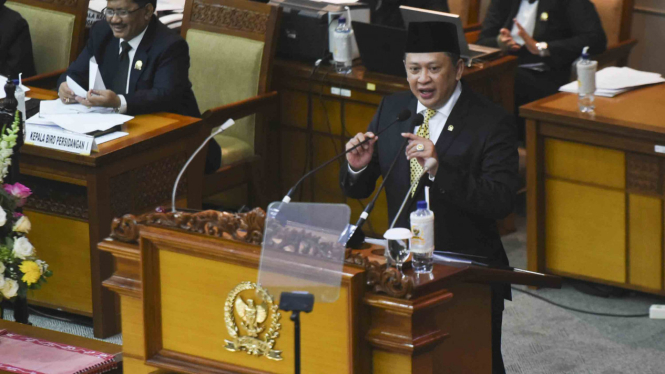 Ketua DPR RI, Bambang Soesatyo menyampaikan pidato