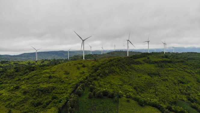 Pembangkit Listrik Tenaga Bayu (PLTB) di Sidrap, Sulawesi Selatan