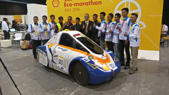 Mobil model Urban Concept di ajang Shell Eco-marathon Asia 2018