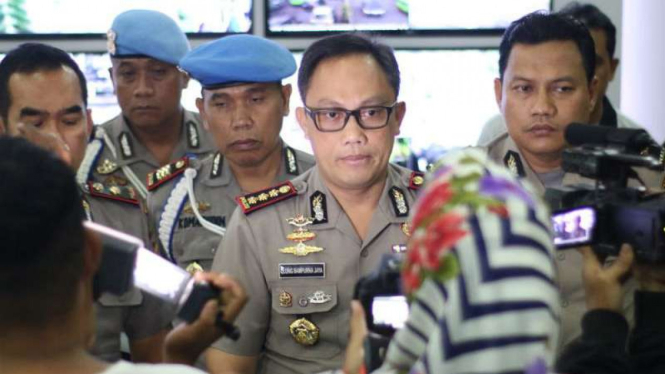 Kepala Polres Kota Bogor, Komisaris Besar Polisi Ulung Sampurna Jaya, dalam konferensi pers pada Jumat, 9 Maret 2018.