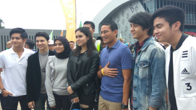 Wagub DKI Jakarta Sandiaga Uno gandeng artis untuk sosialisasi Asian Games 2018
