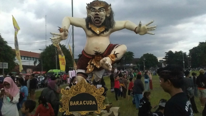 Pawai Ogoh-ogoh di Malioboro, Yogyakarta.