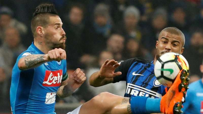 Pertandingan Serie A pekan ke-28 antara Inter Milan kontra Napoli
