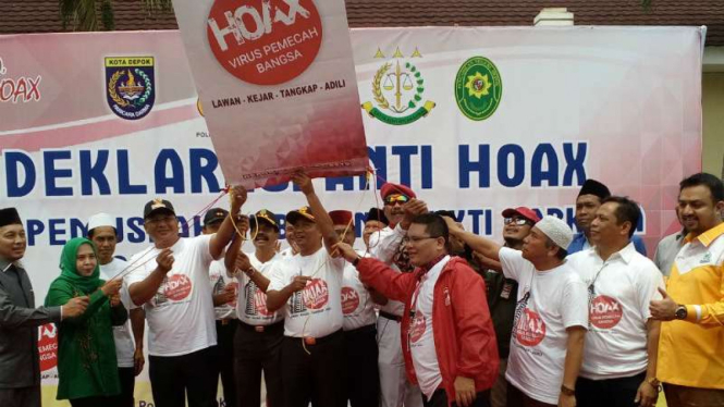 Deklarasi Anti Hoax di Depok, Jawa Barat.