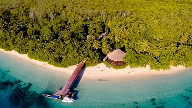 Kawasan Aloita Resort di Pulau Simakakang, Kabupaten Kepulauan Mentawai. 