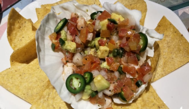  Shrimp and Avocado Ceviche.