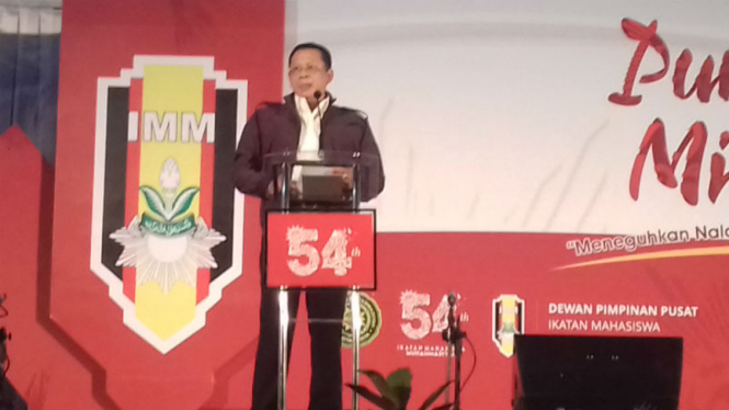 Ketua DPR RI Bambang Soesatyo di acara milad akbar IMM Yogyakarta