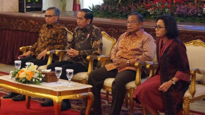 Presiden Joko Widodo saat di bertemu para pimpinan bank umum Indonesia.