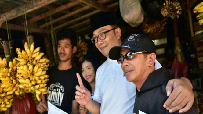 Cagub Jawa Barat Ridwan Kamil saat kampanye di Bogor