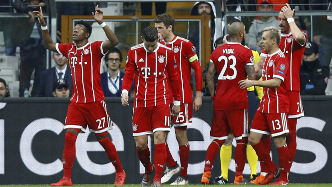 Selebrasi gol para pemain Bayern Munich