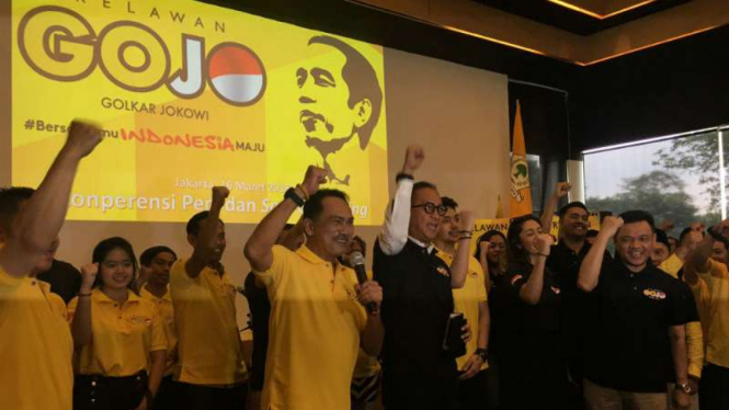 Deklarasi Relawan Golkar Jokowi atau Gojo di DPP Partai Golkar DKI Jakarta.