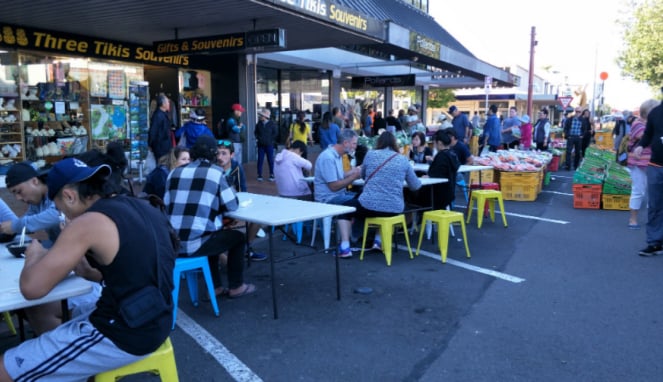 Nightmarket di Rotorua, Selandia Baru.