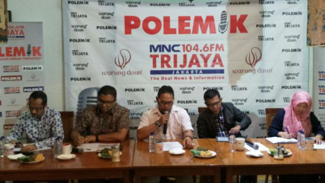 Diskusi bertema Korupsi, Pilkada, dan Penegakan Hukum di Cikini, Jakarta.