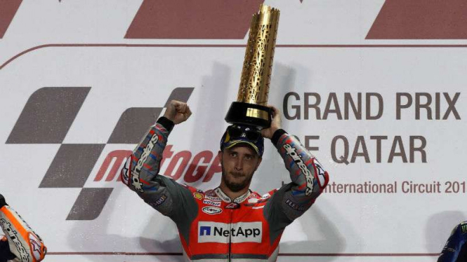 Pembalap Ducati, Andrea Dovizioso juara MotoGP Qatar.