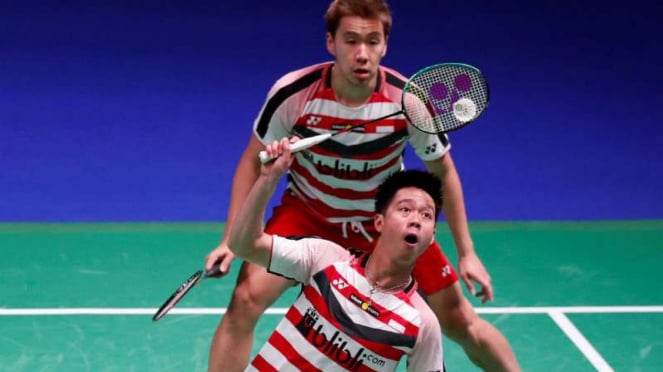 Pasangan ganda putra Indonesia,  Marcus Fernando Gideon/Kevin Sanjaya Sukamuljo