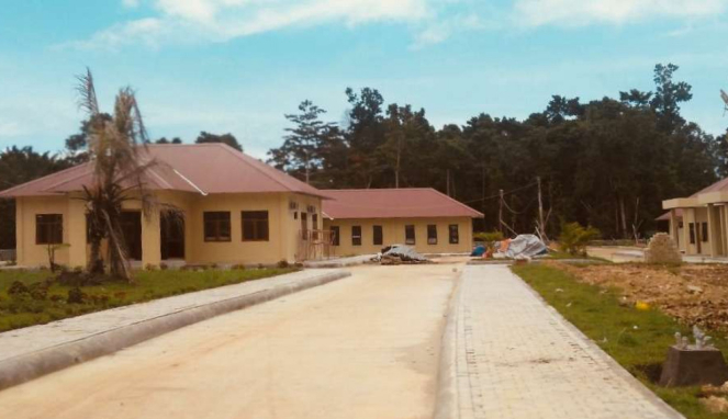 Pembangunan PLBN Skouw, Jayapura, Papua.