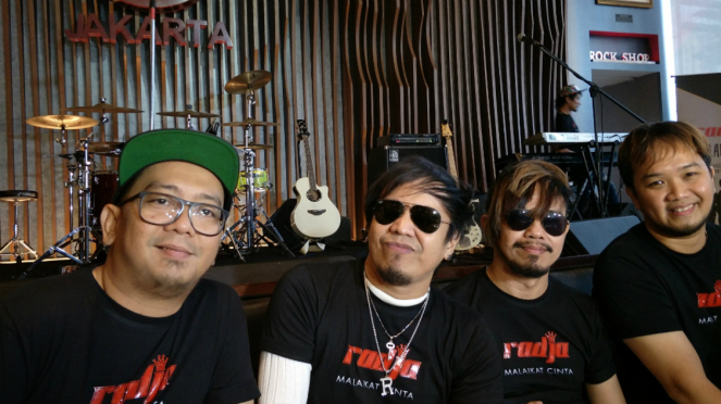 Grup Band Radja dalam peluncuran single terbarunya Malaikat Cinta