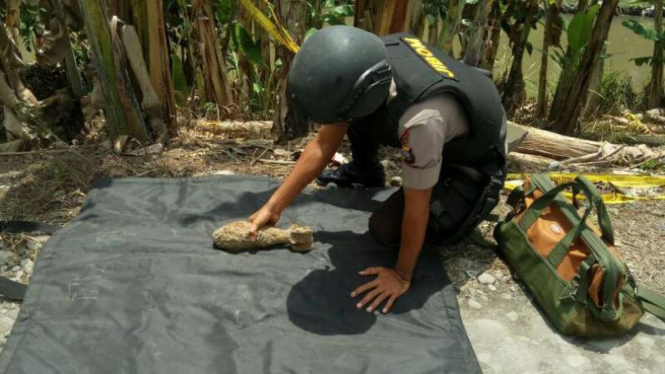 Penemuan mortir di Medan.