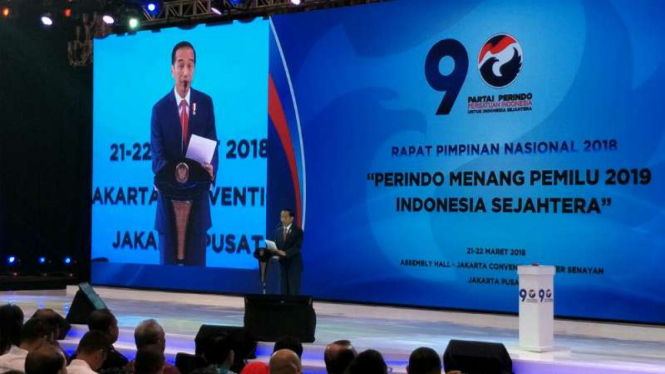 Presiden Joko Widodo Buka Rapimnas Perindo.