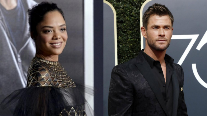 Tessa Thompson dan Chris Hemsworth