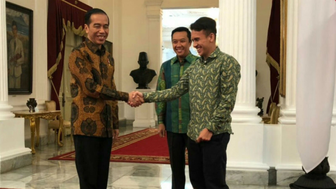 Egy Maulana Vikri diterima Presiden Jokowi