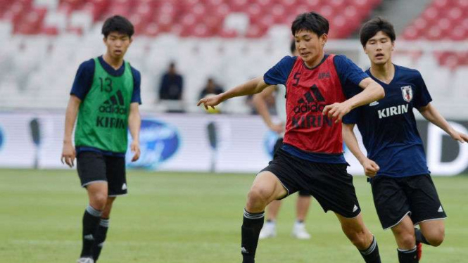 Latihan Jepang U-19 jelang menghadapi Indonesia U-19.