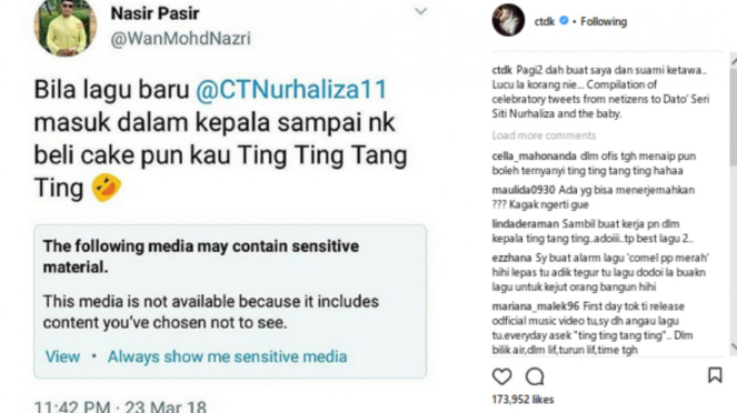 Cuitan warganet sambut kelahiran bayi Siti Nurhaliza