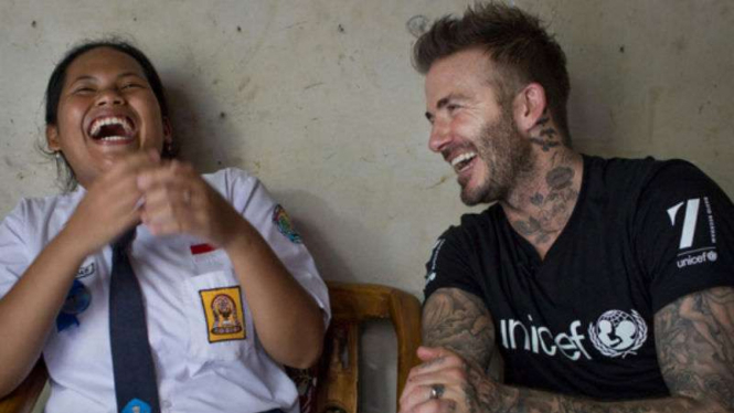 David Beckham bersama Sri Pundati.