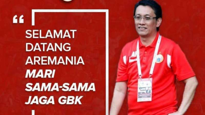 Imbauan Persija Jakarta untuk Aremania.