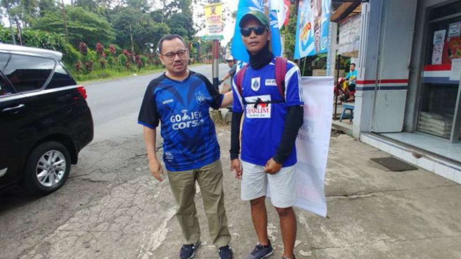Aditya, pendukung fanatik PSIS Semarang yang jalan kaki dari Semarang ke Magelang