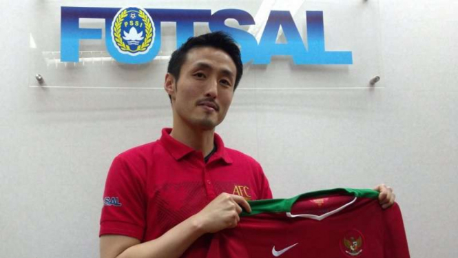 Pelatih Timnas Futsal Indonesia asal Jepang, Kensuke Takahashi.