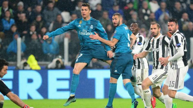 Laga leg 1 perempat final Liga Champions antara Juventus kontra Real Madrid