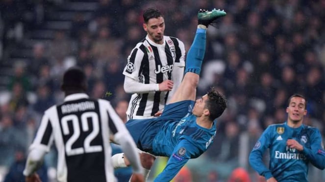Gol salto dari Cristiano Ronaldo ke gawang Juventus