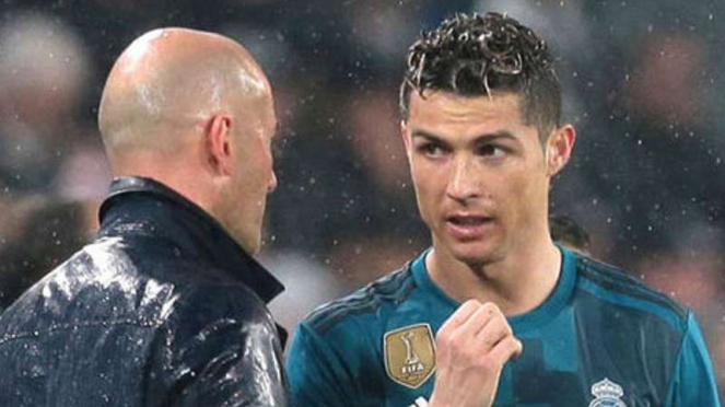 Megabintang Real Madrid, Cristiano Ronaldo dan Zinedine Zidane.