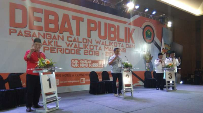 Debat kandidat pasangan calon Wali Kota Malang.