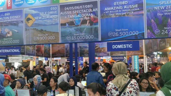 Antrean Garuda Indonesia Travel Fair 2018