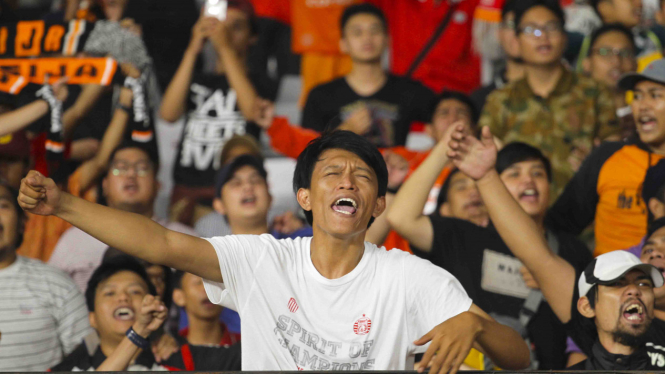 Euforia para penonton laga Persija vs Johor