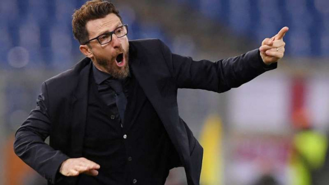 Pelatih AS Roma, Eusebio Di Francesco.