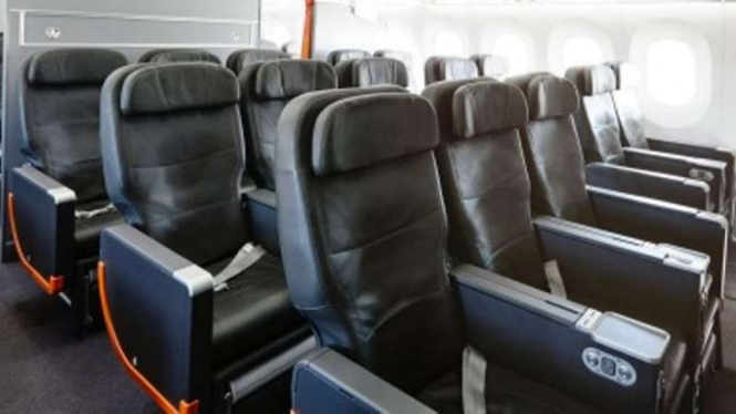 Kursi kelas bisnis  Jetstar 787 Dreamliner.