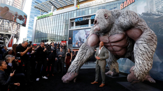 Dwayne Johnson dalam Premiere Film Rampage