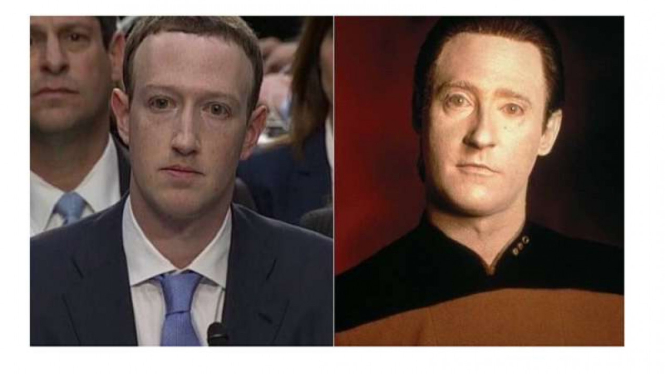 Mark Zuckerberg dibandingkan dengan tokoh Star Trek Data
