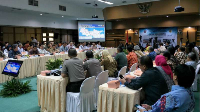 Rakor persiapan angkutan Lebaran di Kementerian Perhubungan, Jakarta.