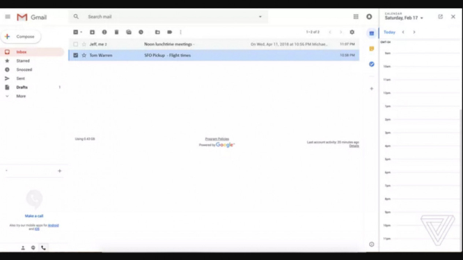 Tampilan Gmail baru