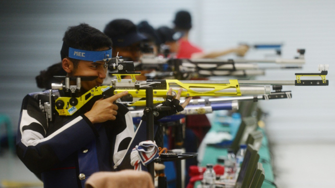 Latihan Pelatnas Menembak Jelang Asian Games