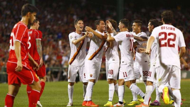 Pertandingan antara Liverpool melawan AS Roma