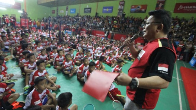 Audisi Umum Djarum Beasiswa Bulutangkis 2018 di GOR Hevindo, Balikpapan.