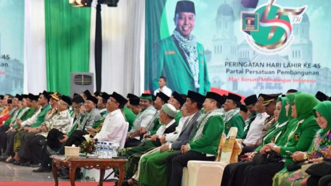 Puncak Harlah PPP di Semarang, Sabtu, 14 April 2018.