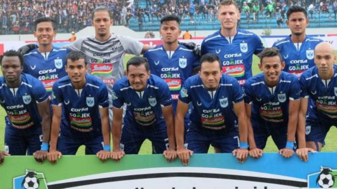 Skuat PSIS Semarang dalam laga Liga 1