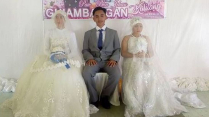Pengantin di Filipina nikahi dua wanita