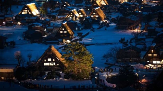 Shirakawago, salah satu warisan budaya Unesco, di Jepang